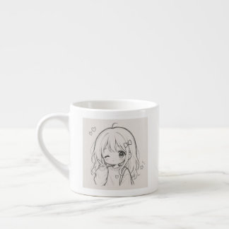 Süße Anime-Mädchen-Espressotasse - Kawaii Espressotasse