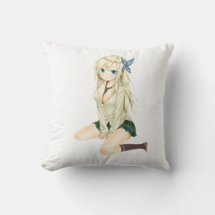 Süße Anime-Mädchen-Kissen-Kunst – Weiche ästhetisc Kissen