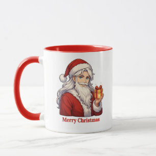 Süße Anime-Weihnachtsmann-Weihnachtsmug Tasse