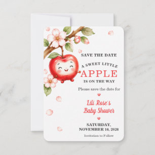 Süße Apfelblüten-Baby-Shower-Save-the-Date Einladung