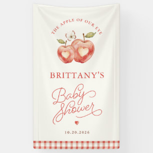 Süße Apple-Baby-Shower-Wasserfarbbanner Banner