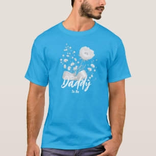 Süße Aqua-Blau-Farbe Wilde Blume Baby Shower T-Shirt