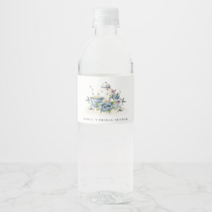 Süße aqua blaue Blumen Teekanne Kaffeetassen Braut