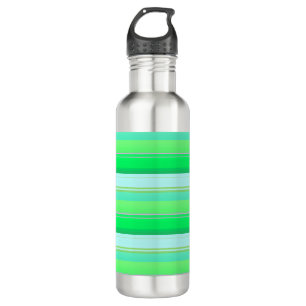 Süße aqua-grüne Streifen Edelstahlflasche