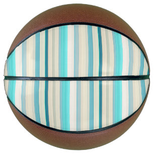 Süße aqua weiße Streifen Basketball