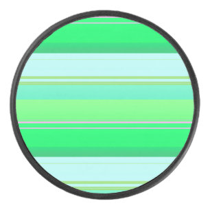 Süße aquagrüne Streifen Eishockey Puck