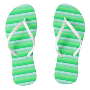 Süße aquagrüne Streifen Flip Flops