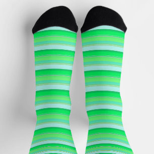 Süße aquagrüne Streifen Socken