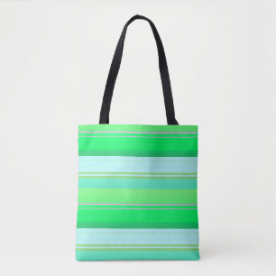 Süße aquagrüne Streifen Tasche