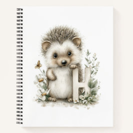 Süße Aquarell-Babytiere Alphabet Waldmurmeltier Notizbuch