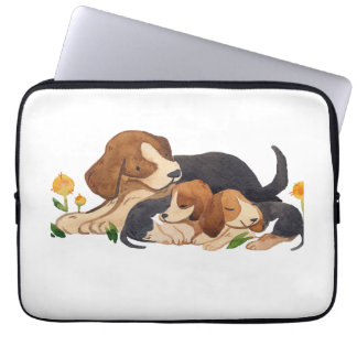 Süße Aquarell-Beagle-Welpen & Schmetterling iPad-H Laptopschutzhülle