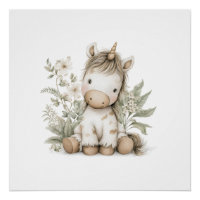 Süße Aquarell-Einhorn-Geschichtenbuch-Illustration
