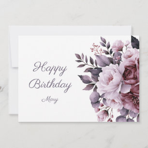 Süße Aquarell-Elegante Wildblumen für sie Karte
