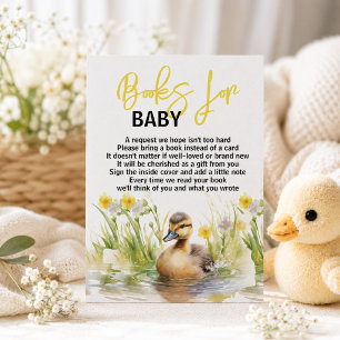 Süße Aquarell-Enten-Bücher für Baby-Einweihungspar Einladung