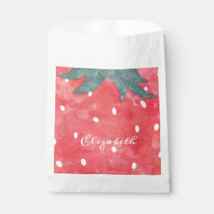 Süße Aquarell-Erdbeere Geschenktütchen