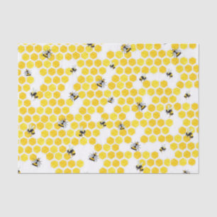 Süße Aquarell-Honigbienen Seidenpapier