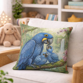Süße Arara-Mama und Küken Dschungeltiere Kissen