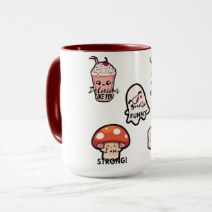 Süße Ästhetik Kawaii Aufkleber Stil Tasse