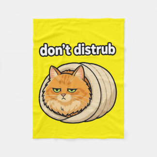Süße Ästhetik Orange Katze Nicht stören-Taste Fleecedecke