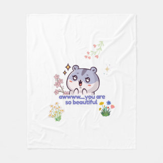 Süße ästhetische Hamster-Fleece-Decke Fleecedecke