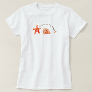 Süße ästhetische Korallen-Strand-Seestern-Seemusch T-Shirt