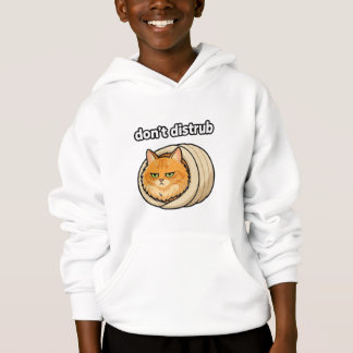 Süße ästhetische orange Katze Stör mich nicht-Tast Hoodie