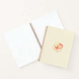 Süße ästhetische Pfirsiche Pastell Notizbuch