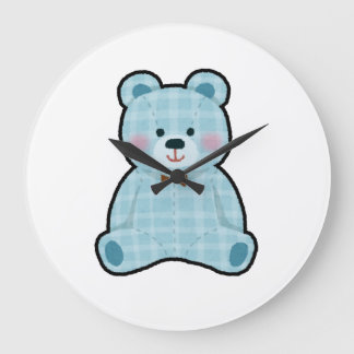 Süße ästhetische Teddybär-Wanduhr 🤩 Große Wanduhr