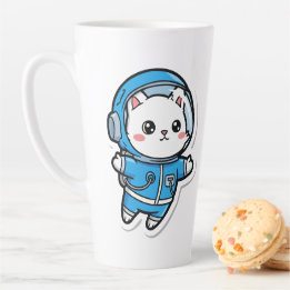 Süße Astronaut Katzen Kawaii Milchtasse