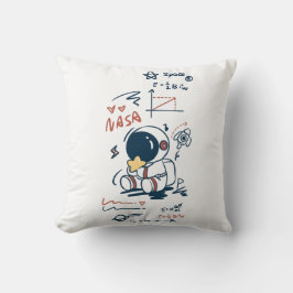 Süße Astronaut Weltraum Cartoon Wurfkissen Kissen