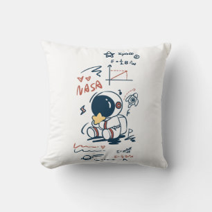 Süße Astronaut Weltraum Cartoon Wurfkissen Kissen