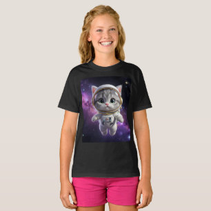 Süße Astronauten-Katze im Weltraum - 3D Kosmische T-Shirt