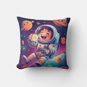 Süße Astronauten-Kinderkissen – Weltraum-Abenteuer Kissen
