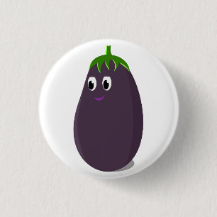 Süße Auberginen-Prent Button