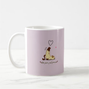 Süße aufgereckte Katzenaufkleber für Katzenliebhab Kaffeetasse
