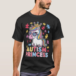 Süße Autismus Prinzessin Einhorn Mädchen Tochter A T-Shirt