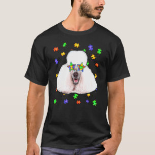 Süße Autismus Pudel Hund Puzzle Sonnenbrille Besit T-Shirt