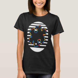 Süße Autismuserkennungstag-Rätsel 70er T-Shirt