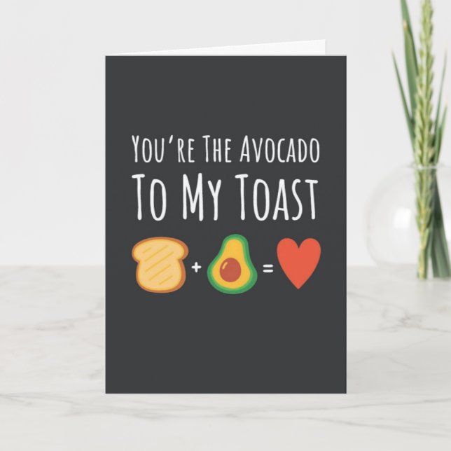 Süße Avocado Karten Obst Vegan Vegetarisch (Vorderseite)