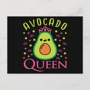Süße Avocado-Königin mit Herz Keto-Mädchen beim Ko Postkarte