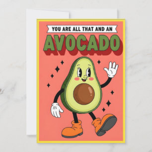 Süße Avocado-Wortspiel-Schöpfung, du bist alles un Dankeskarte