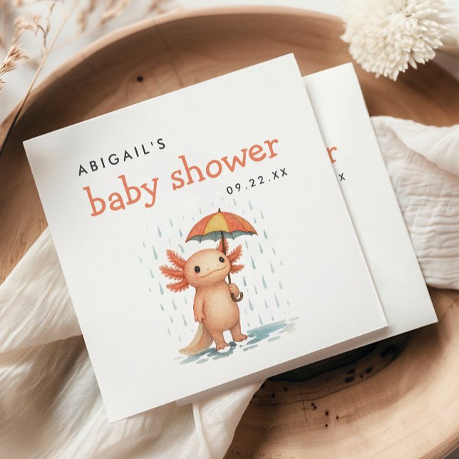 Süße Axolotl-Baby-Party Serviette (Von Creator hochgeladen)
