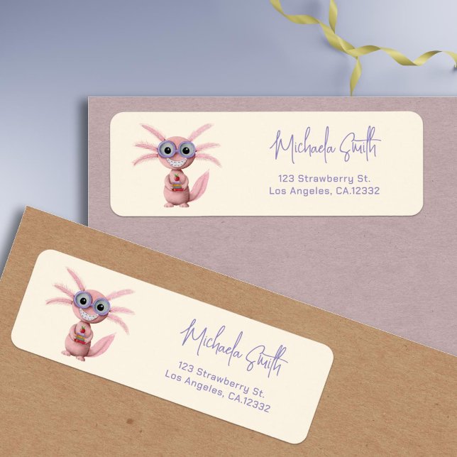 Süße Axolotl-Brille Rücksendeadresse (Von Creator hochgeladen)