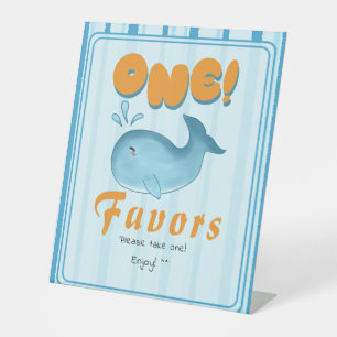 Süße Baby Blauwal 1. Geburtstagsgeschenke Sockelschild