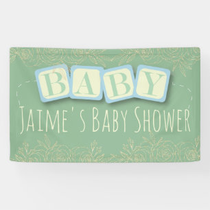 Süße Baby-Blöcke Junge Baby Shower Banner