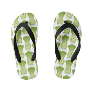 Süße Baby-Bok-Choy-Cartoon-Illustration Kinderbadesandalen