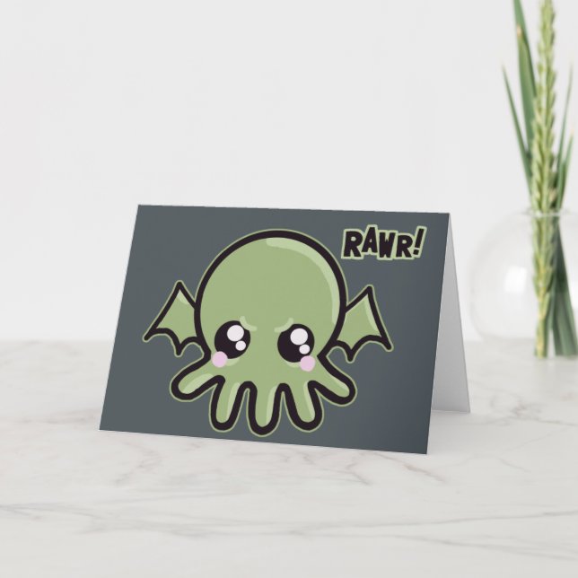 Süsse Baby Cthulhu Karte (Vorderseite)