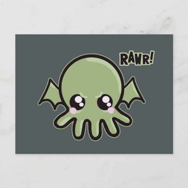 Süsse Baby Cthulhu Postkarte (Vorderseite)