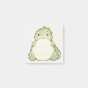 Süße Baby-Dinosaurier-Wasserfarbe-linierte Post-it Klebezettel