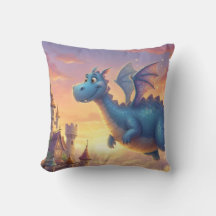 Süße Baby-Drachen-Nursery-Wurfkissen